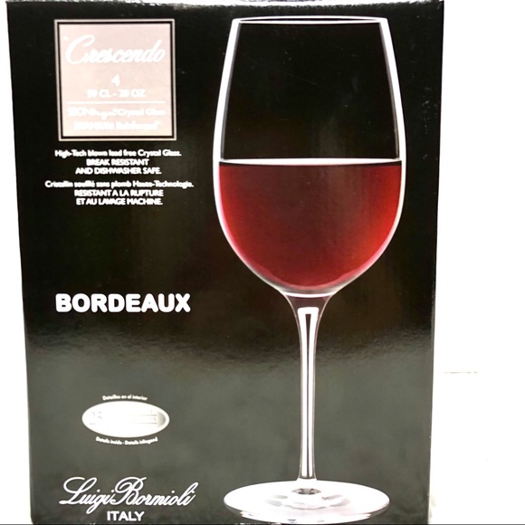 NIB Luigi Bormioli Crescendo Bordeaux Wine Glasses - Picture 9 of 10